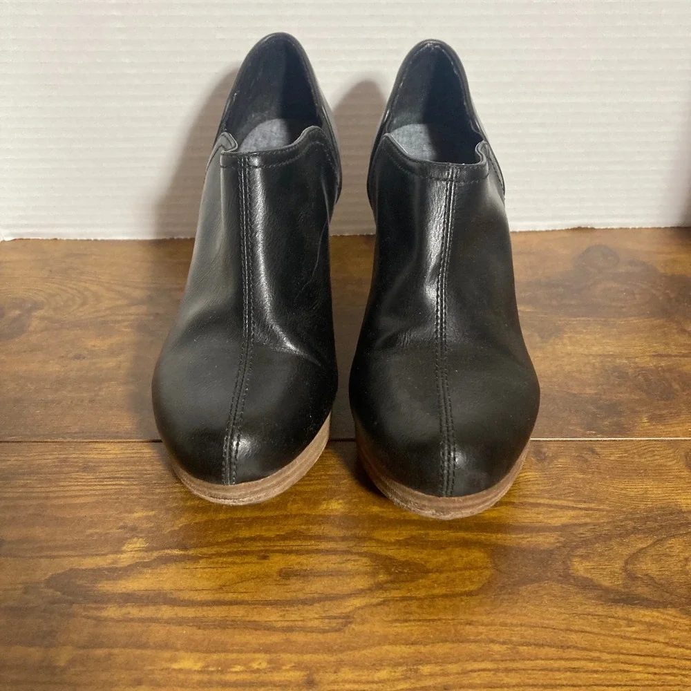 Dr Scholls Womens Black Wedge Booties Memory Foam Cool Fit Ankle Boots Size 6.5M